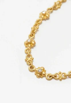 Denise Betesh 22K, Diamond Double Ball Chain Bracelet