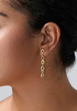 Tovi Farber 18K, Diamond Long Drop Earrings