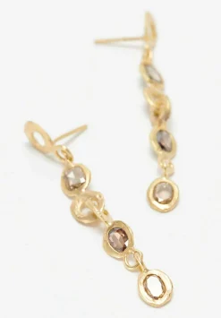 Tovi Farber 18K, Diamond Long Drop Earrings