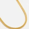 Prounis 22K, Duo Loop-In-Loop Chain With Fibula Clasp, 16 Inches
