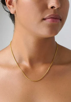 Prounis 22K, Duo Loop-In-Loop Chain With Fibula Clasp, 16 Inches