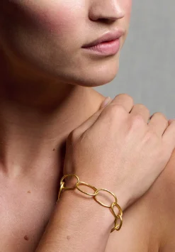 Lika Behar 24K, Graduated Oval Link Bracelet