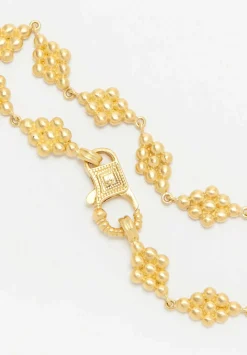 Prounis 22K, Granulated Nona Bracelet With Fibula Clasp