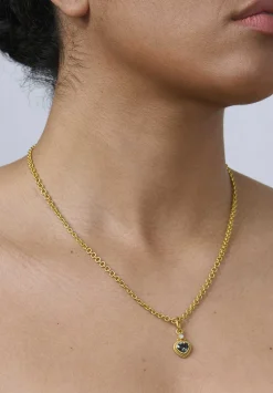 Denise Betesh 22K, Gray Sapphire And Diamond Pendant