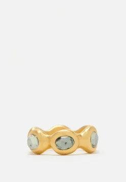 Prounis 22K, Green Tumbled Sapphire Breccia Ring
