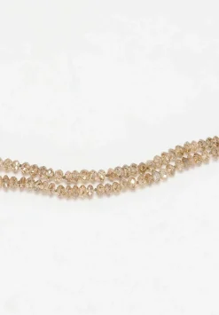Denise Betesh 18K, 22K, Double Strand Champagne Diamond Necklace