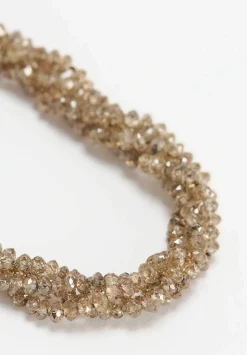 Denise Betesh 18K, 22K, Double Strand Champagne Diamond Necklace