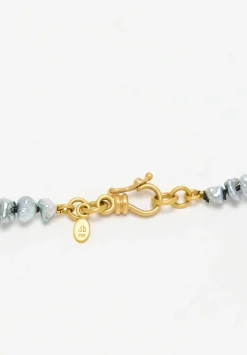 Denise Betesh 22K, 20K, Natural Tahitian Keshi Pearl Necklace