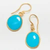 Lika Behar 24K, ''Karin'' Sleeping Beauty Turquoise Earrings