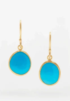 Lika Behar 24K, ''Karin'' Sleeping Beauty Turquoise Earrings