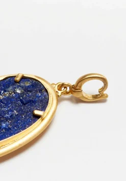 Lika Behar 22K, Lapis Rough/Smooth Reversible Large ''Rocky'' Pendant