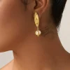 Prounis 22K, Laurel South Sea Pearl Drop Earring