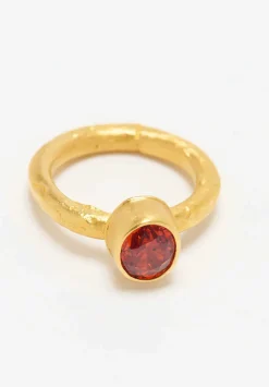 Greig Porter 22K, Oval Sapphire Ring With Hammered Finish