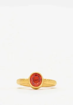Greig Porter 22K, Oval Sapphire Ring With Hammered Finish