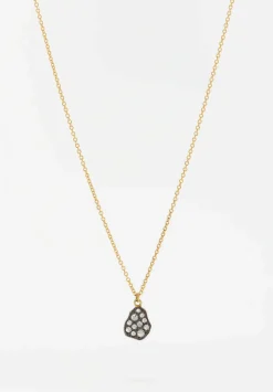 TAP by Todd Pownell 18K, Oxidized Silver, Inverted Diamond Pendant Necklace