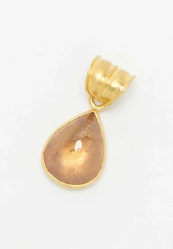 Prounis 22K, Peach Tourmaline Pendant