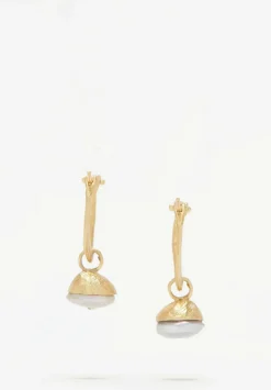 Tovi Farber 18K, Pearl And Diamond Drop Hoop Earrings