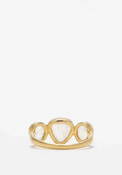 Pippa Small 18K, Rainbow Moonstone Greek Ring