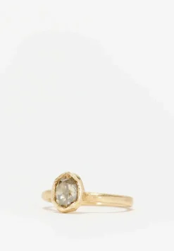 Ellis Mhairi Cameron 14K, Salt & Pepper Oval Diamond Ring