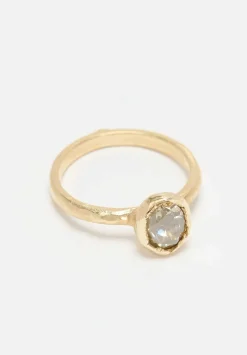Ellis Mhairi Cameron 14K, Salt & Pepper Oval Diamond Ring