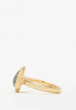 Ellis Mhairi Cameron 14K, Salt & Pepper Pear Cut Diamond Ring