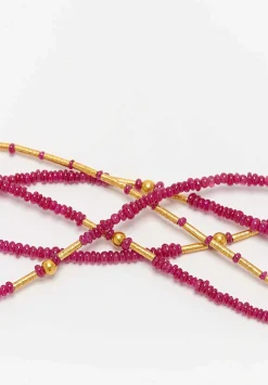 Greig Porter 18K, 5-Strand Ruby Necklace