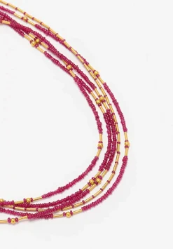 Greig Porter 18K, 5-Strand Ruby Necklace