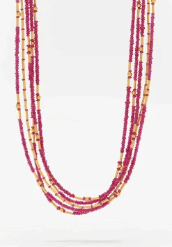 Greig Porter 18K, 5-Strand Ruby Necklace