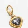 Denise Betesh 22K Tabiz Salt & Pepper Diamond Slice Pendant
