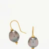 Prounis 22K, Tahitian Pearl Baby Linea Earrings