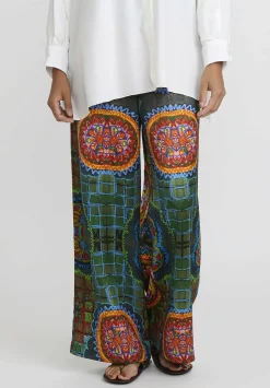 Rianna + Nina Kipos Melina Pants In Dasos, Green & Blue