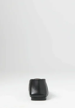 Marsèll Leather ''Ago'' Metal Capped Pointed Toe Ballerina Shoe In Black