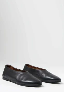 Marsèll Leather Coltellaccio Ballerina Flat In Nero Black