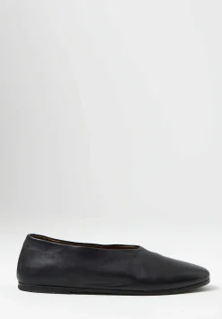 Marsèll Leather Coltellaccio Ballerina Flat In Nero Black