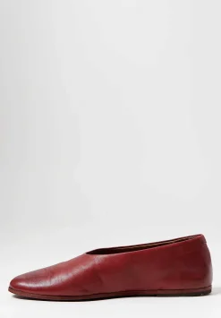 Marsèll Leather Coltellaccio Ballerina Flat In Sangue Red