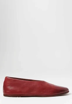 Marsèll Leather Coltellaccio Ballerina Flat In Sangue Red
