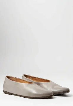 Marsèll Leather Coltellaccio Ballerina Flat In Argilla Grey