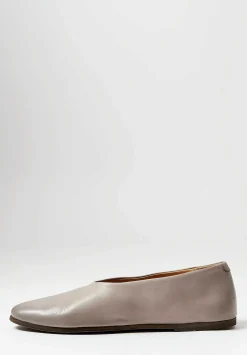 Marsèll Leather Coltellaccio Ballerina Flat In Argilla Grey