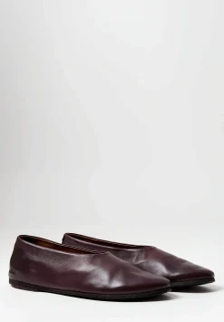 Marsèll Leather Coltellaccio Ballerina Flat In Cioccovino Brown