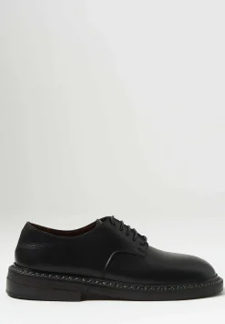 Marsèll Leather Lace Up Nasello Derby In Nero Black