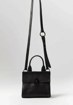Corîu Leather Mini Bitta Crossbody Bag In Black