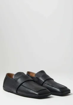 Marsèll Leather Spatolona Square Toe Loafer In Black
