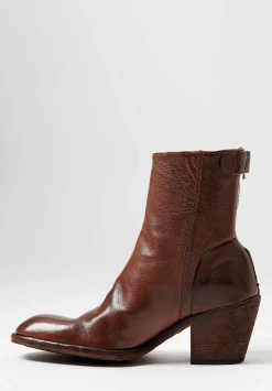 Officine Creative Leather Sydne Ignis T. Ankle Boot In Cigar Brown