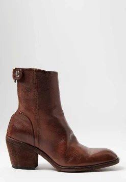 Officine Creative Leather Sydne Ignis T. Ankle Boot In Cigar Brown