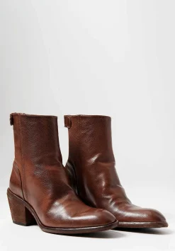 Officine Creative Leather Sydne Ignis T. Ankle Boot In Cigar Brown