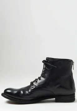 Officine Creative Lexikon 123 Lace Up Bootie In Nero Black