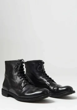 Officine Creative Lexikon 123 Lace Up Bootie In Nero Black