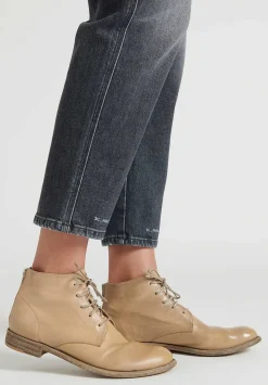 Officine Creative Lexikon Ignis T Leather Lace Up Bootie In Taupe Natural