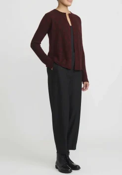 Lainey Keogh Lightweight Cardigan In Claret Red