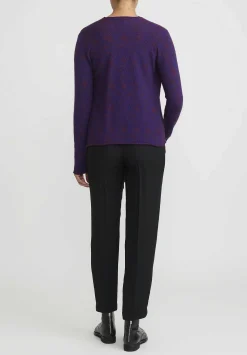 Lainey Keogh Lightweight Cardigan In Rust Purple